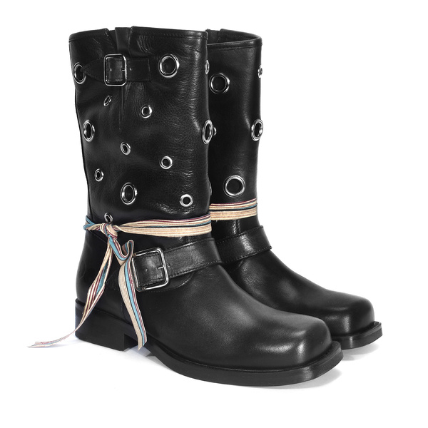 Czarne kozaki damskie PARI