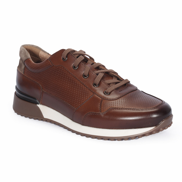 Brązowe sneakersy męskie ANDREA II