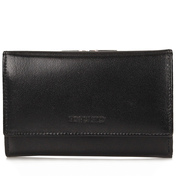 Czarny portfel damski T1116