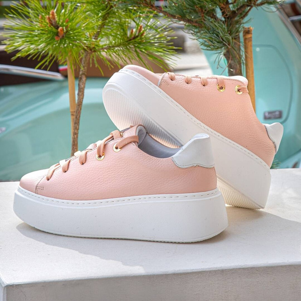 Różowe sneakersy damskie ALICJA