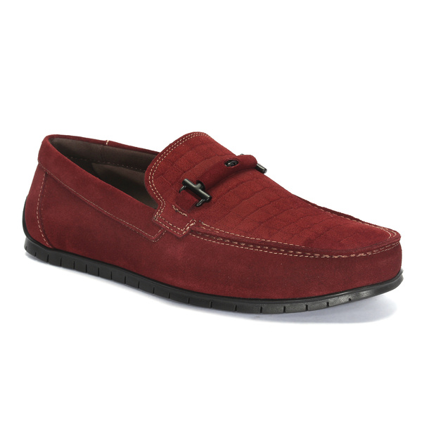 Bordowe mokasyny męskie TRENT