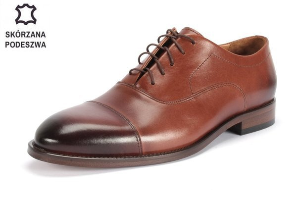 Brązowe półbuty wizytowe OLIVIER