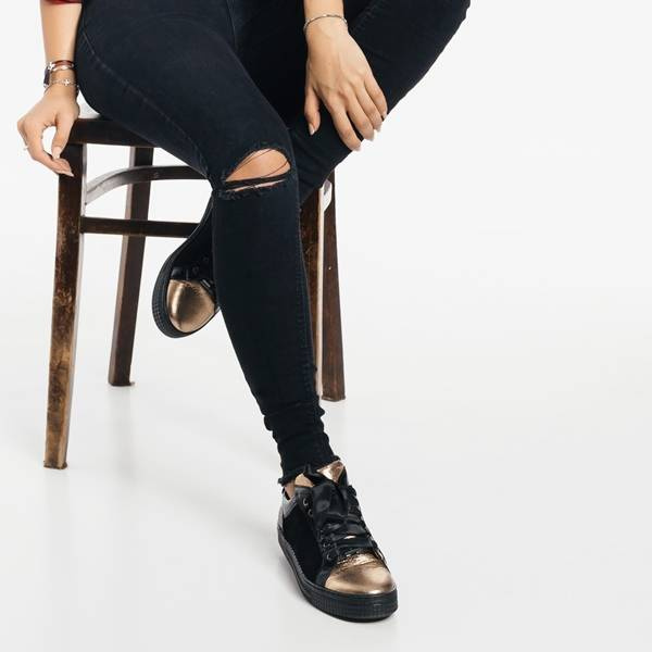 Czarne sneakersy damskie  ANA