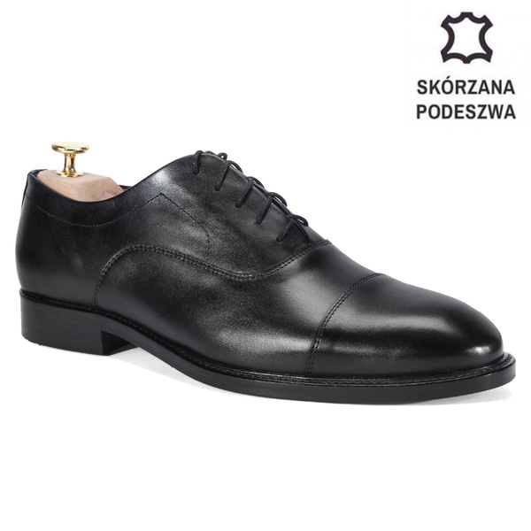 Czarne półbuty wizytowe OLIVIER